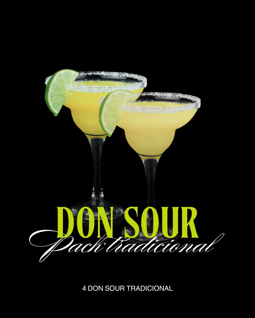 PACK 4 PISCOS DON SOUR TRADICIONAL 1 Litro